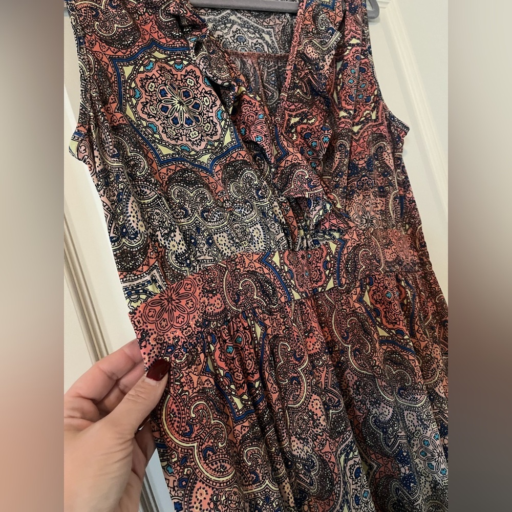 Nina Leonard Sleeveless Front Wrap Maxi Dress Women’s Size Large - Picture 3 of 16